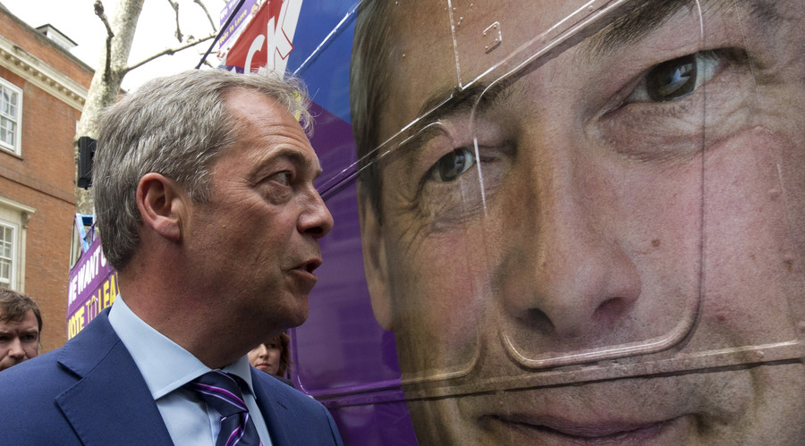 Nigel Farage aide held in US on money laundering, extortion & fraud charges