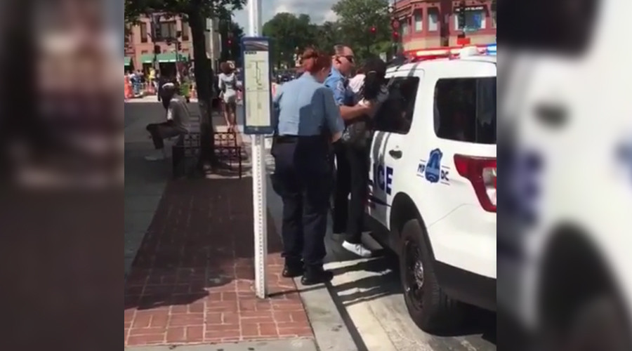 Woman brutally dangled in air by DC cop provokes outrage online (VIDEO)