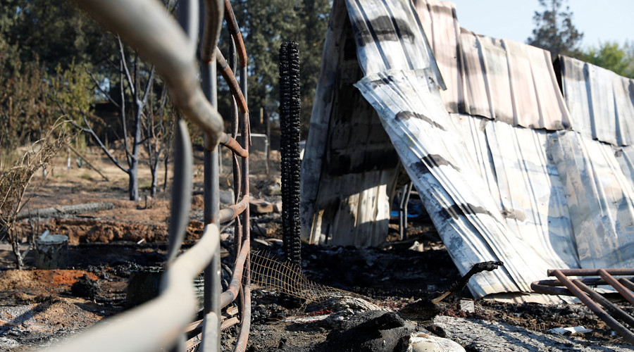 California arsonist arrested as thousands flee devastating Clayton wildfire