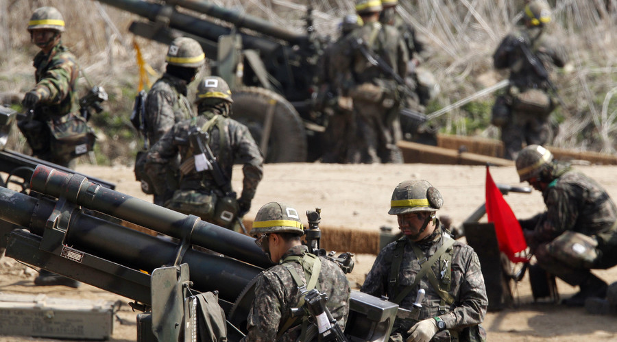 South Korean soldiers of an artillery unit take part in a drill. File photo. © Kim Hong-Ji