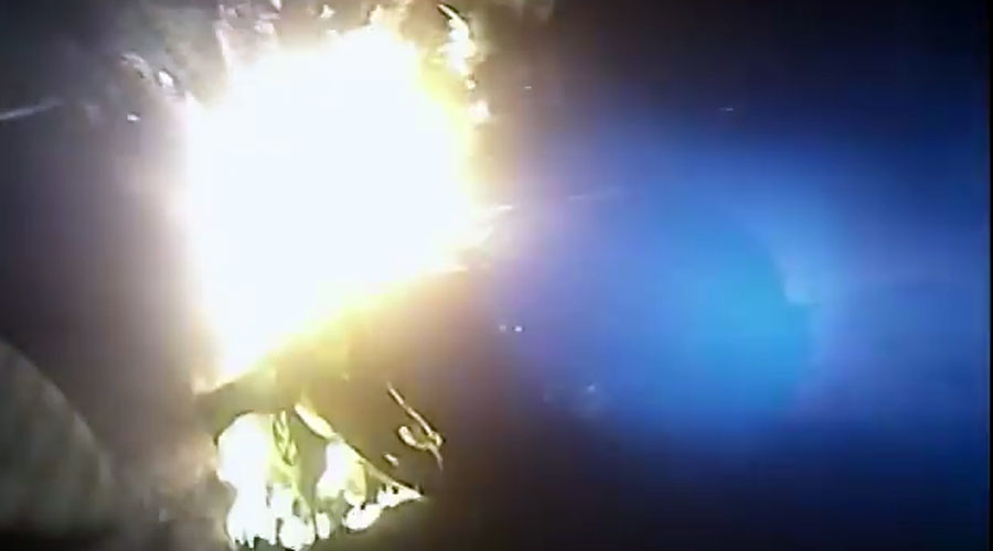 Shocking bodycam footage shows cop pull passenger from car inferno (VIDEO)