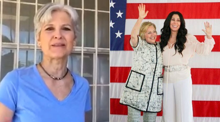 Hillary Clinton parties with Cher, while Jill Stein meets with flooding victims in Louisiana