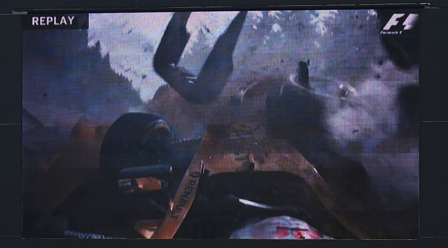 Huge crash stops F1 Belgian Grand Prix (VIDEO)