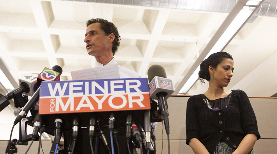 Weiner gets shafted: Clinton confidante Huma Abedin ditches sexting spouse