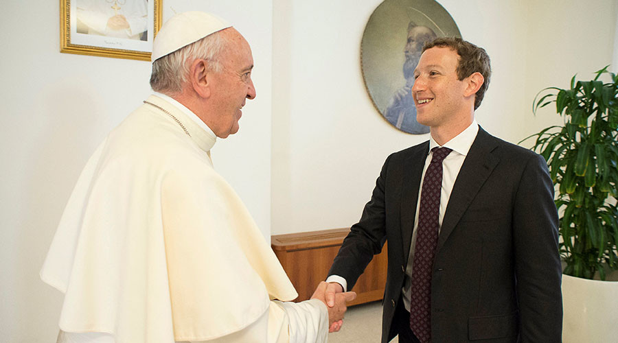 Pope Francis gets model of Facebook’s solar-powered drone designed to ‘deliver message of hope’