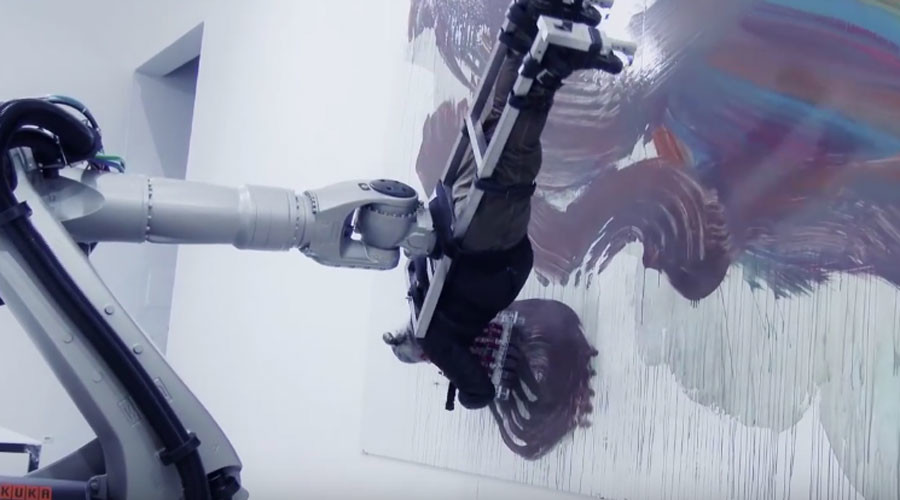 Robot uses artist’s body as paintbrush to create abstract art (VIDEO)