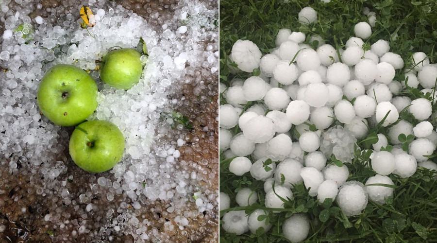 ‘Winter is coming’: Huge hail hits Moscow amid last days of summer torrents (PHOTOS, VIDEO)