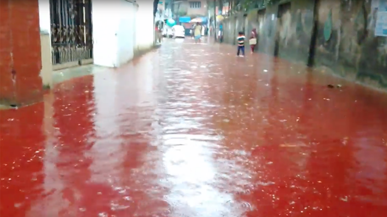 Rivers of blood: Streets of Dhaka turn red after Eid 