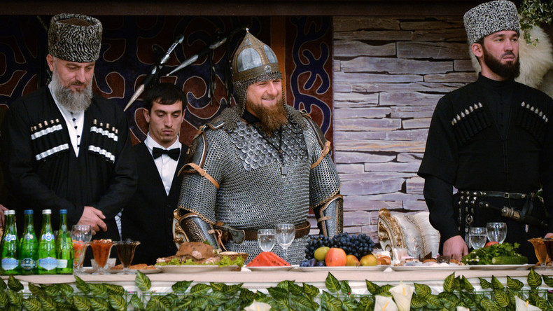 Chechnya leader Kadyrov celebrates Women's Day in suit of armor (VIDEO