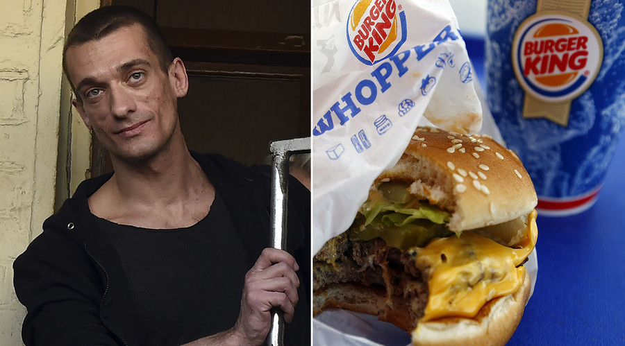 Artist who nailed scrotum to Red Square gets ‘tribute’ menu at Burger King