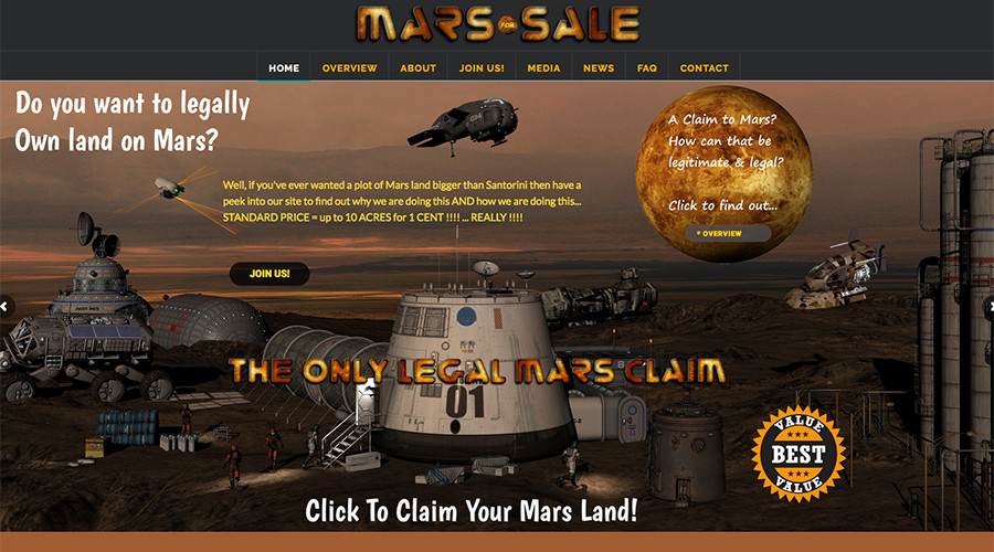 Want to buy land on Mars? British doctor sells Red Planet one acre at a time