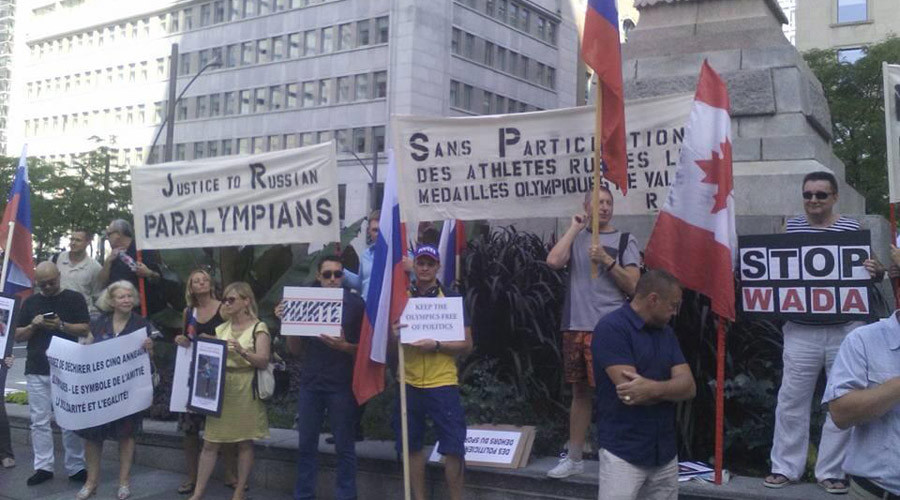 ‘Pure hypocrisy’: Activists in Canada protest Russian Paralympic team ban (PHOTO)