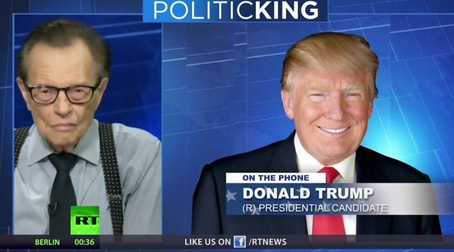 The Russians are coming! Twitter flips over Trump interview with Larry King on RT