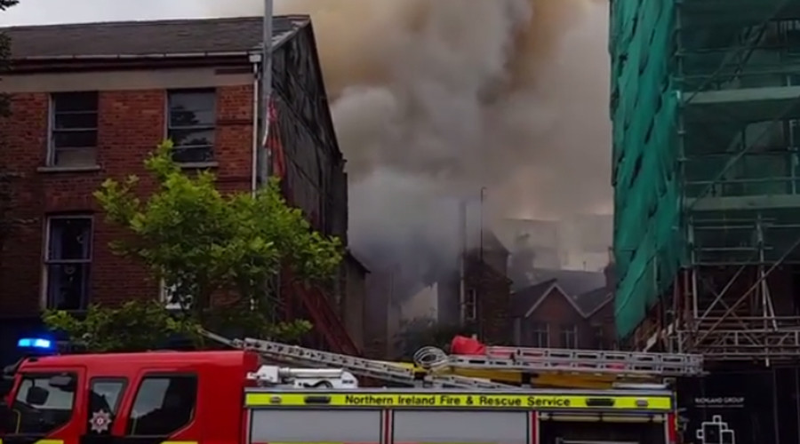 Major blaze breaks out on Belfast’s Victoria Street (PHOTOS, VIDEOS)