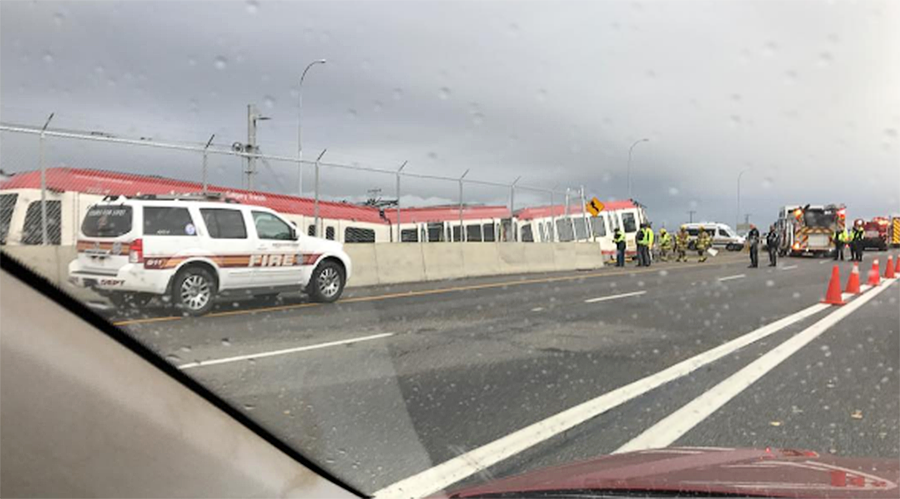 Train derails & crashes in Canada, driver seriously injured (PHOTOS)