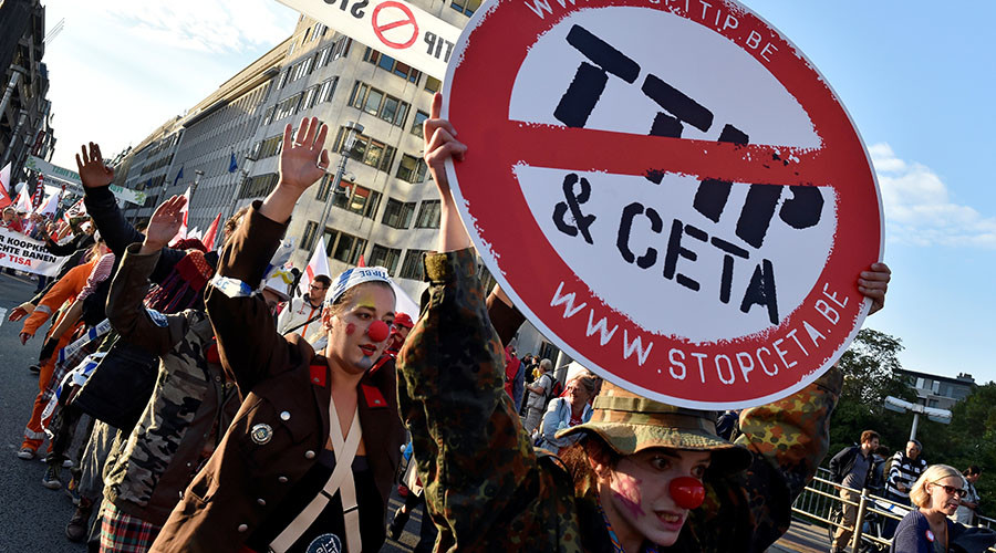Thousands march against TTIP, CETA trade deals in Brussels (PHOTOS, VIDEOS)