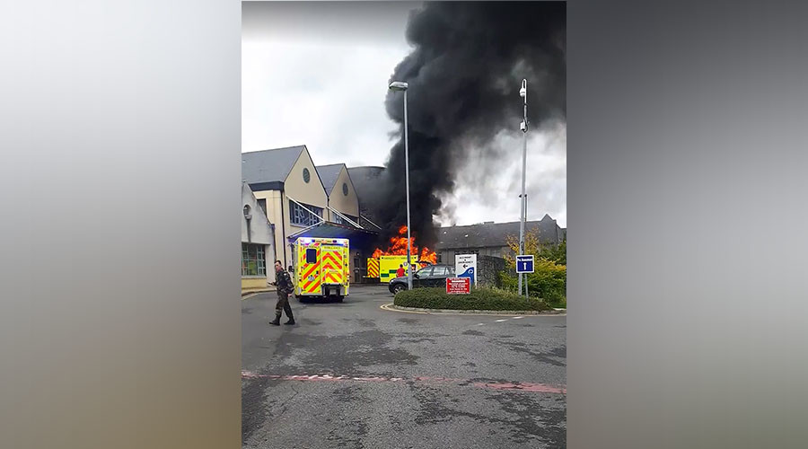 Ambulance explodes outside hospital, killing patient (VIDEOS)