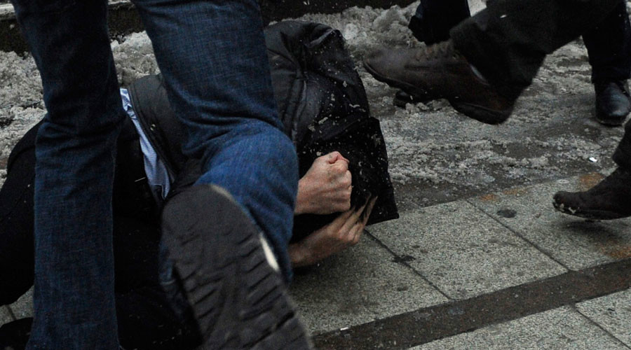‘Smash a p**i’ video shows schoolboys kicking, punching Asian boy in racist attack (VIDEO)
