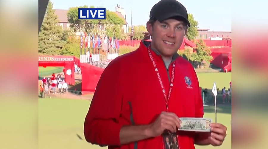 US fan wins bet after heckling top European golfer at the Ryder Cup (VIDEO)
