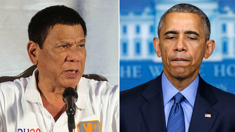Philippine President Rodrigo Duterte (L) and U.S. President Barack Obama. Â©Â Reuters