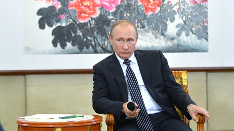 Russian President Vladimir Putin attending a press conference on the results of the G-20 summit in Hangzhou, September 5, 2016 © Sergey Guneev