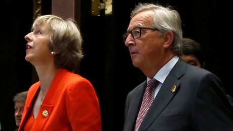 Britain's Prime Minister Theresa May and European Commission President Jean-Claude Juncker © Aly Song