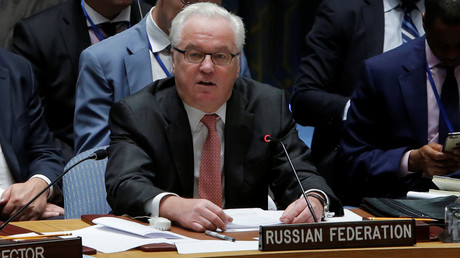 Russian Ambassador to the United Nations Vitaly Churkin addresses the United Nations Security Council during a high level meeting on Syria at the United Nations in Manhattan, New York, U.S., September 25, 2016. © Andrew Kelly