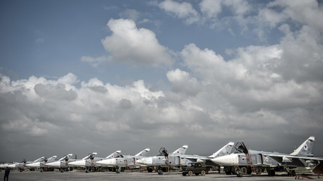 Russian Su-24 tactical bombers at the Hmeimim airbase in the Latakia Governorate of Syria. © Ramil Sitdikov