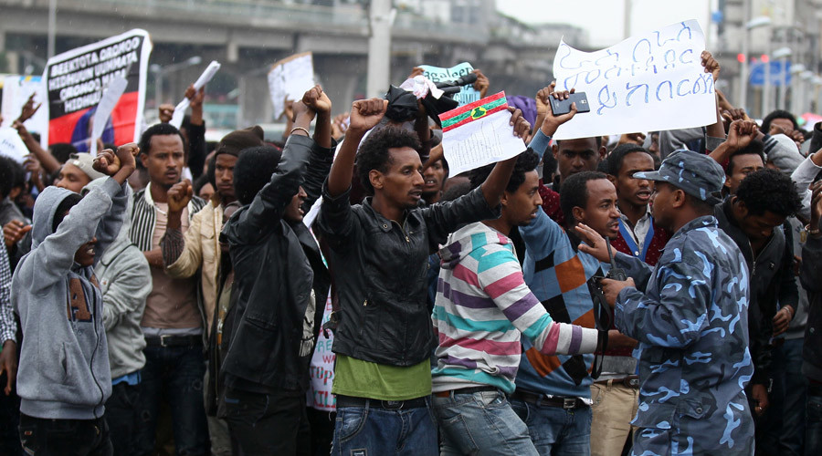 Fatalities reported after police fired tear gas at anti-government rally in Ethiopia