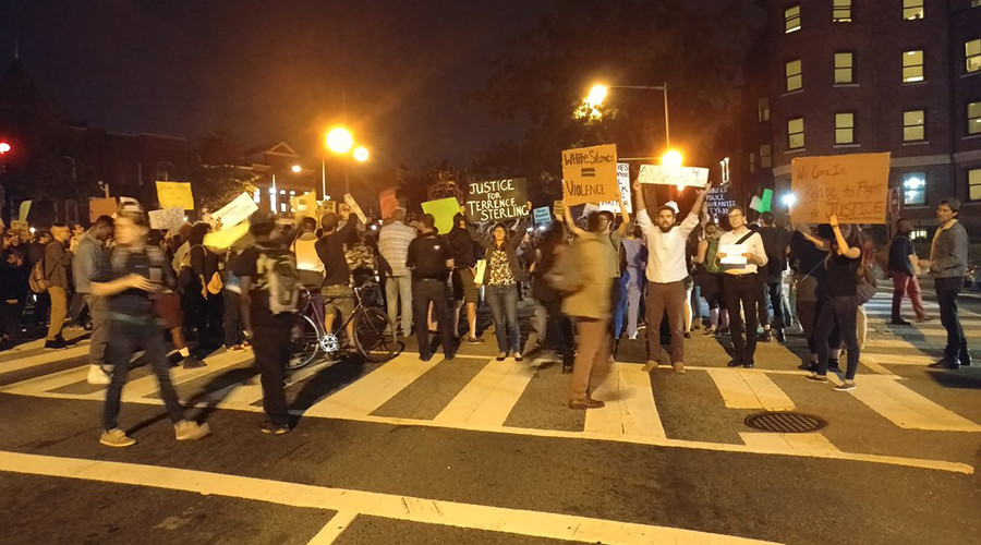 Protests shut down streets in DC to demand justice for Terrence Sterling (VIDEO)