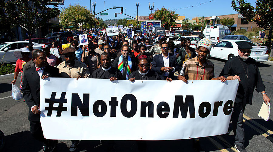 'Civil unrest': Demonstrators gather in El Cajon after memorial of Alfred Olango removed (VIDEOS)
