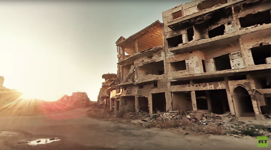 ‘Silent and lifeless’: Eerie 360 video of a Syrian city in ruins