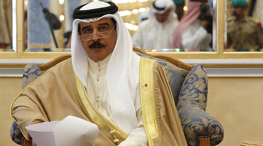 Protest against Bahraini king’s visit to Downing Street halted by police