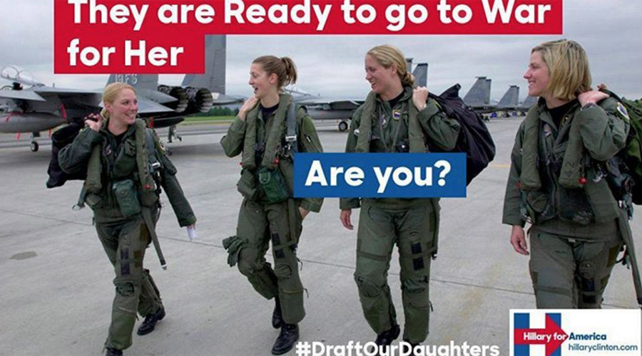 #DraftOurDaughters: Fake Clinton conscription ads flood internet