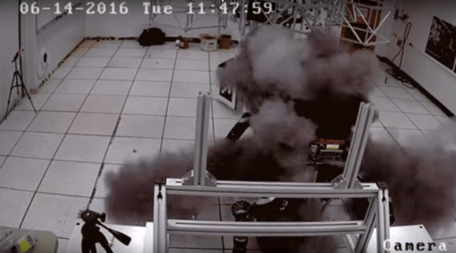 Shocking video shows NASA military robot exploding due to battery failure (VIDEO)