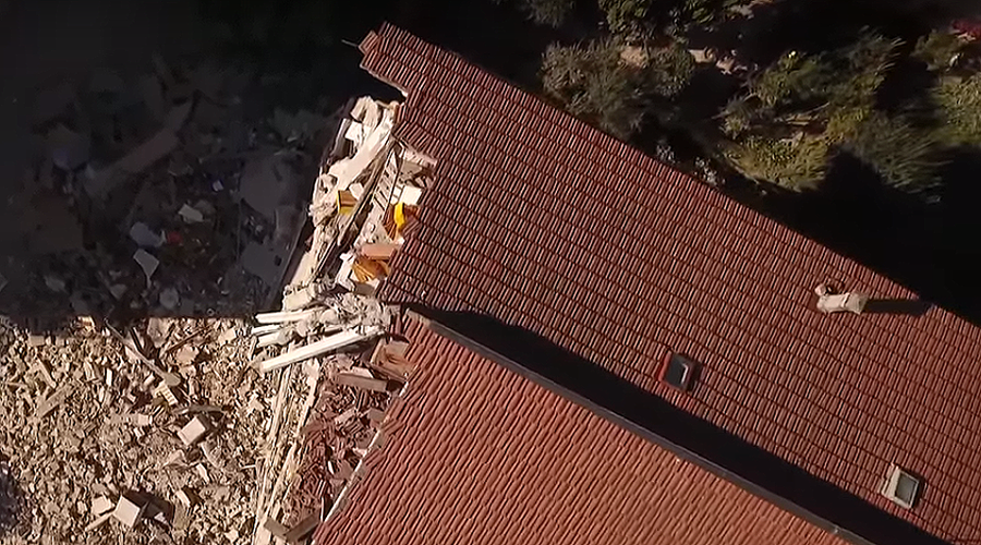 Drones film harrowing devastation of Italian towns after violent earthquake (VIDEO)