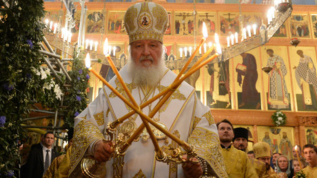 Patriarch Kirill of Moscow and All Russia conducts an all-night vigil in the London Cathedral of the Dormition as part of his visit to the UK marking the tercentenary of the Russian Orthodox Church presence on the British Isles. © Sergey Pyatakov