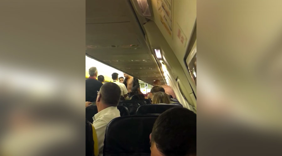 Mile high fight club: Brawl on Ryanair flight forces landing (VIDEO)