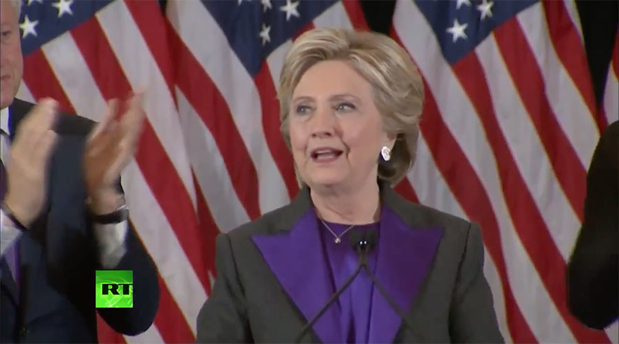 Hillary Clinton Gives Concession Speech After Losing US Election — RT ...