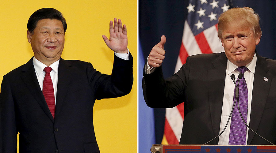Chinese President Xi Jinping (L), U.S. president-elect Donald Trump (R). © Reuters