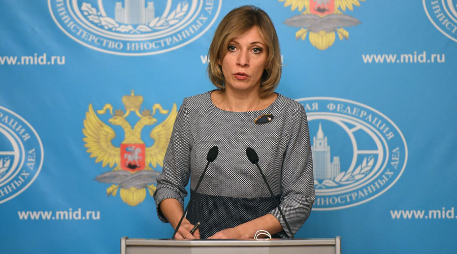 Russian Foreign Ministry Spokesperson Maria Zakharova at a briefing on current foreign policy issues © Alexander Vilf