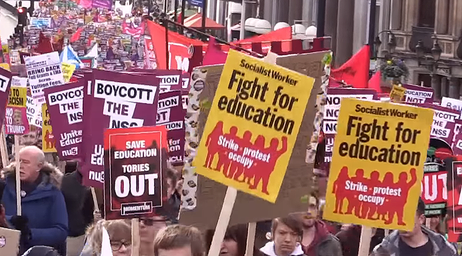 ‘Students’ future for sale’: Thousands march against education cuts in London