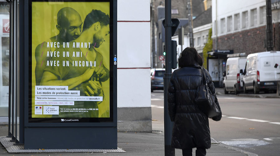 HIV-awareness posters showing gay couples spark controversy in France