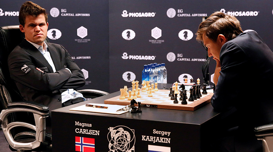 Carlsen draws even with Karjakin at World Chess Championship
