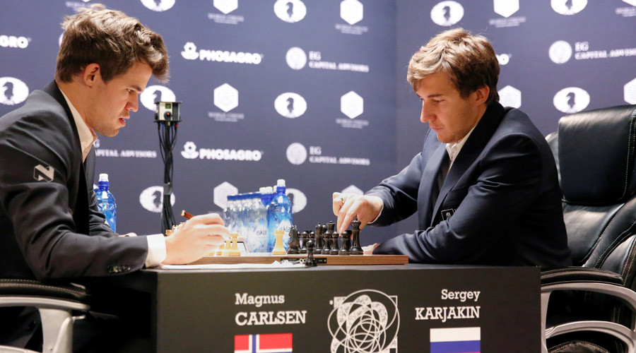 Russia’s Karjakin forces world chess champ Magnus Carlsen into rapid title playoff