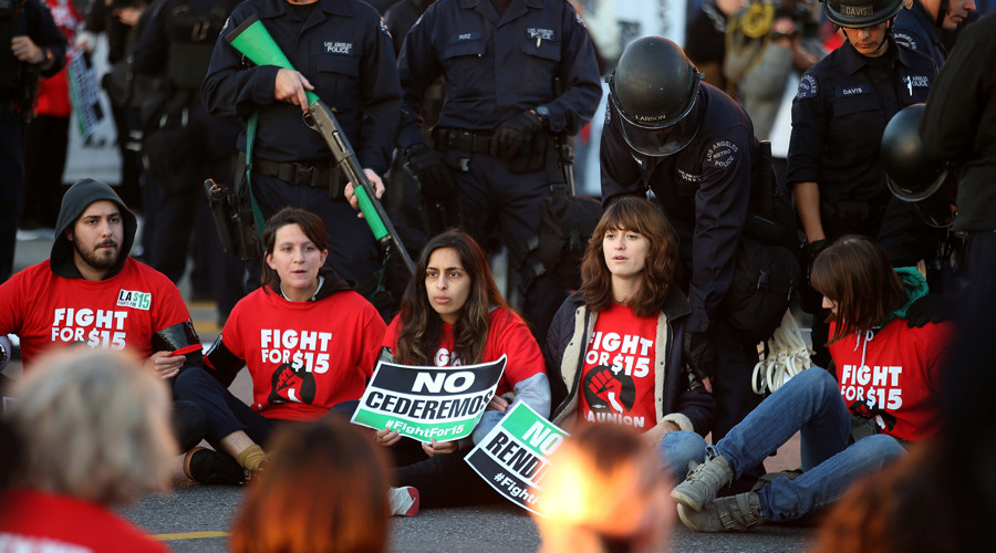 Hundreds of Fight for $15 protesters arrested at rallies demanding higher pay across country
