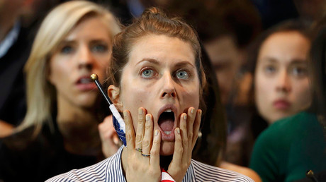 Supporters of U.S. Democratic presidential nominee Hillary Clinton react at her election night rally in Manhattan, New York, U.S., November 8, 2016. © Reuters