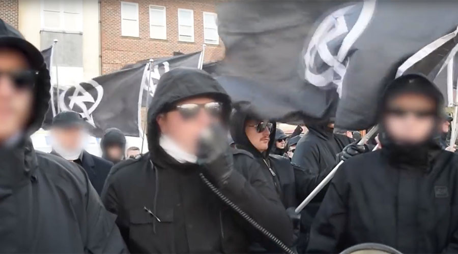 ‘White zone’: Racist flyers linked to neo-Nazi youths pasted in another English town