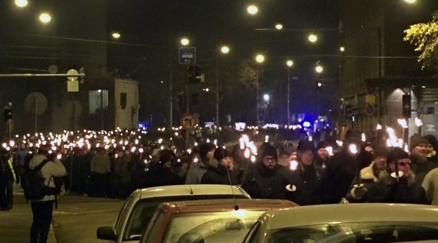 Brawls, arrests as 3,000 far-right protesters stage torch-lit march in Helsinki (VIDEO)