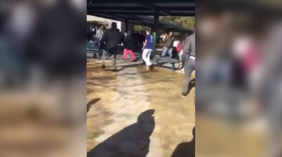 Video shows moments before school police shot student during knife incident